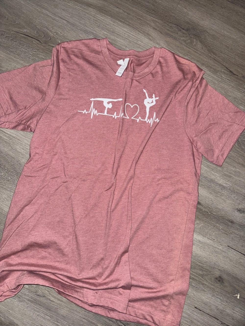 Ladies - Mauve with White Heartbeat Gym Design